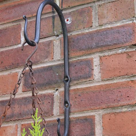 straight metal bracket hanging basket|pole mounted hanging basket brackets.